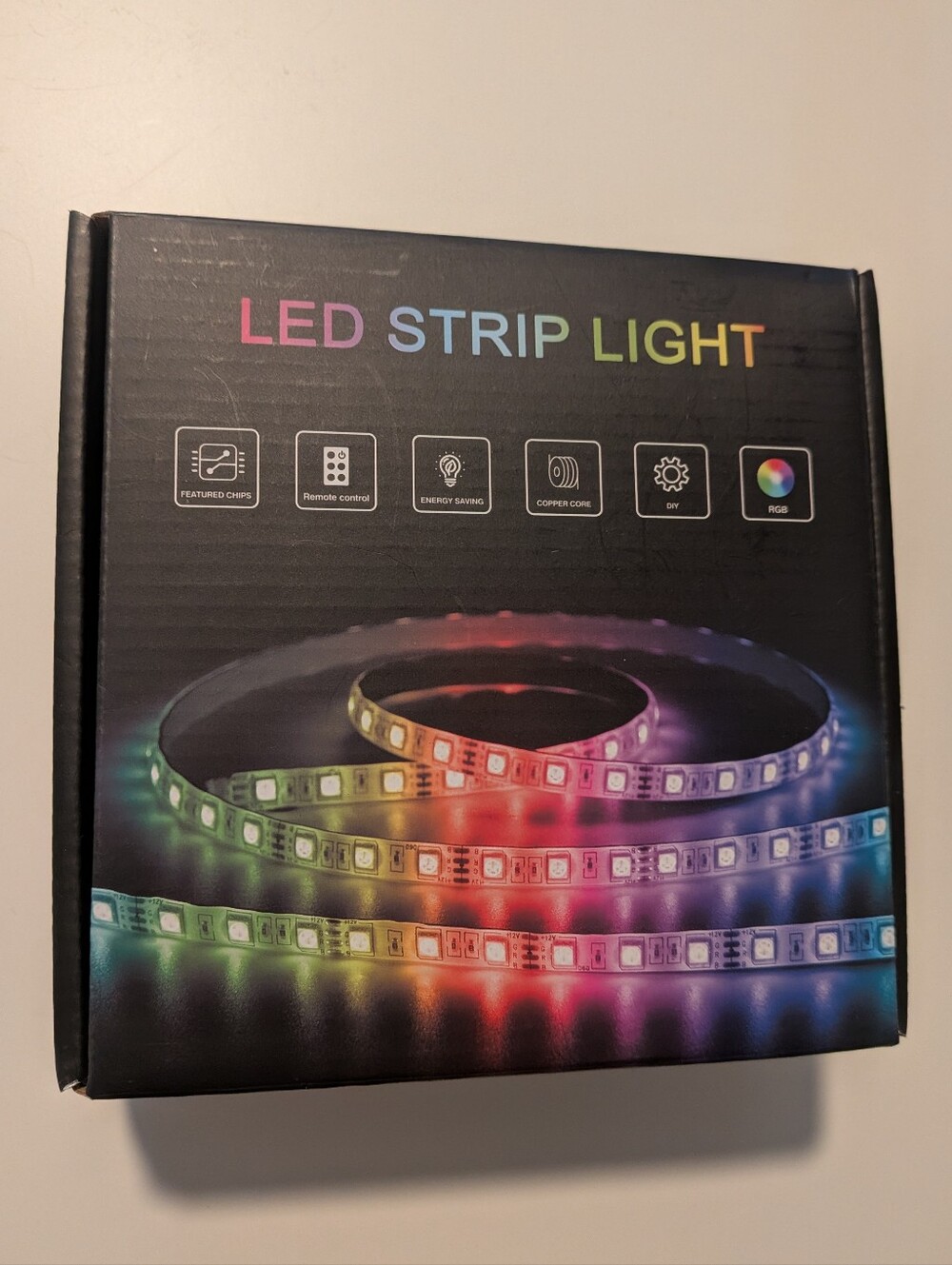 RGB LED Strip Lights Kit 12V Remote Control Color Changing New Open Box